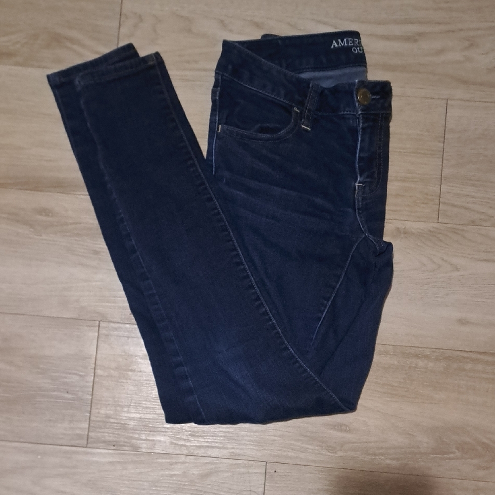 American Eagle Outfitters Women's Dark Blue Jeans